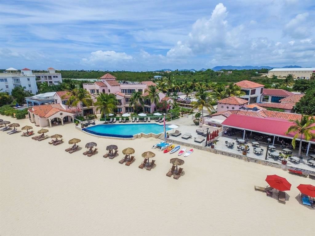 Meads Bay beach at Frangipani Beach Resort